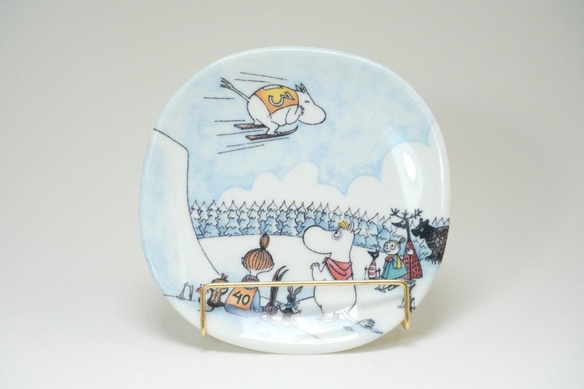 画像1: No.2-28 　ARABIA/アラビア/ムーミン廃盤/ムーミンミニウォールプレート/Moomin jump slope/ムーミンジャンプスロープ/2002-2004年製造 (1)