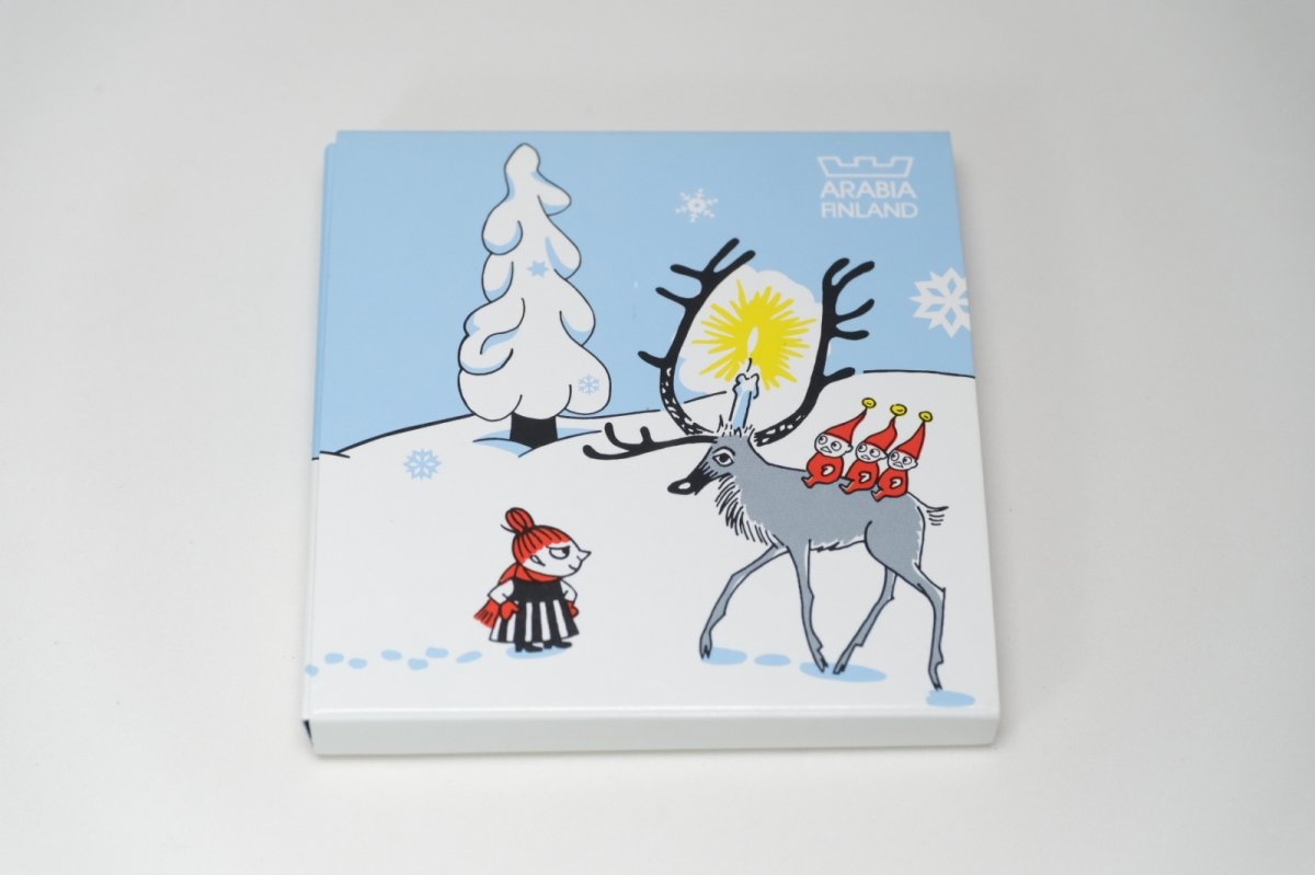 画像1: No.2-41　ARABIA/アラビア/ムーミン廃盤/Winter forest/2012年/陶器のクリスマスオーナメント/パパ＆ミィ/オリジナルカパッケージ/未使用品 (1)