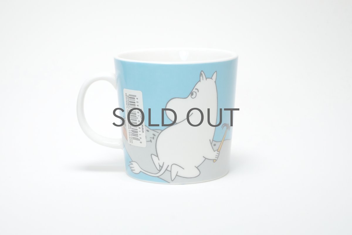 画像2: No57 ARABIA/ムーミンマグ/2013~2018年/ムーミントロール ターコイズ/箱あり/未使用品 (2)