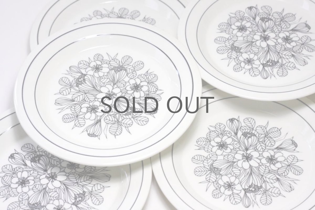 画像6: ARABIA/アラビア/Krokus/クロッカス/プレート17cm/ブラック＆ホワイト/美品 (6)