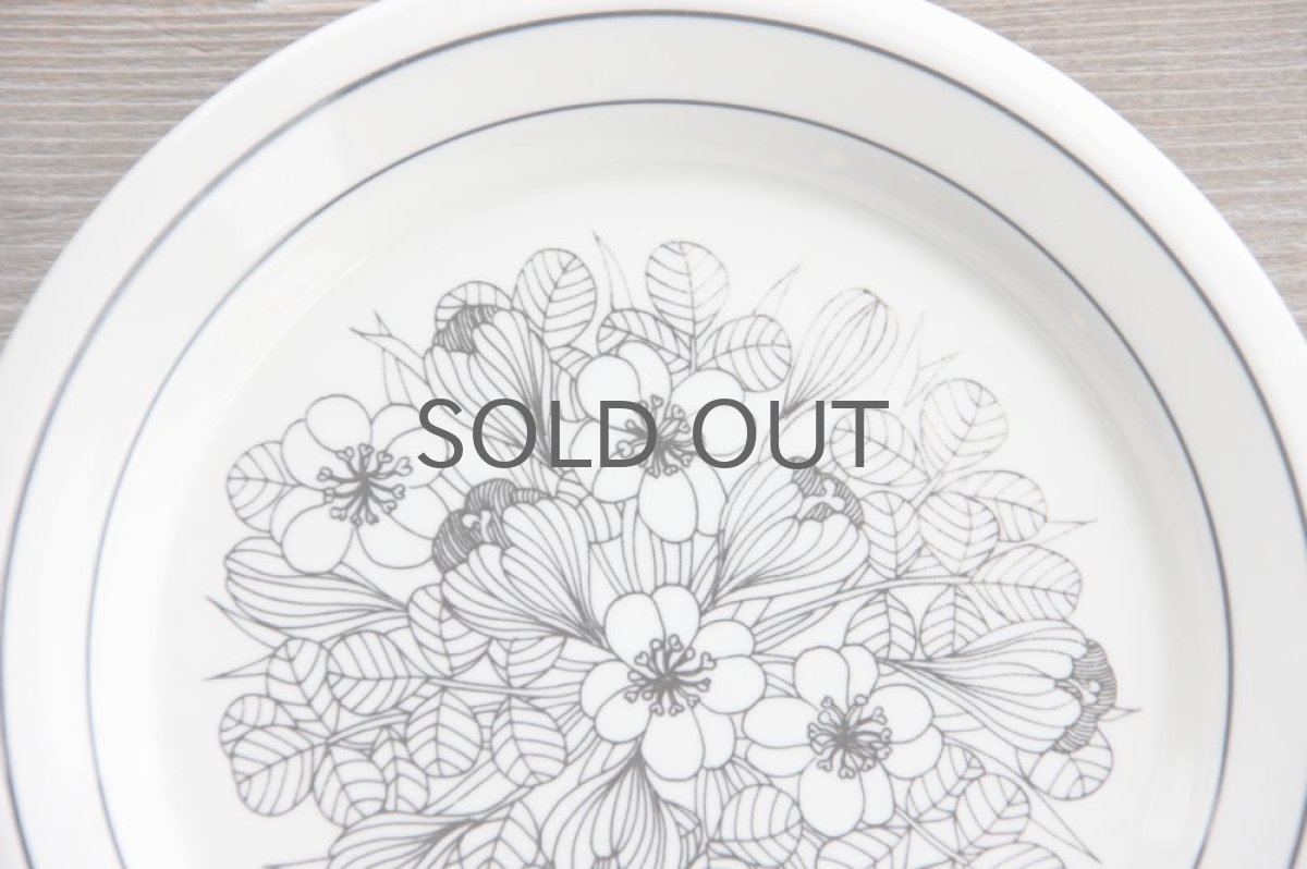 画像3: ARABIA　アラビア　Krokusクロッカス　プレート20ｃｍ　ブラック＆ホワイト (3)