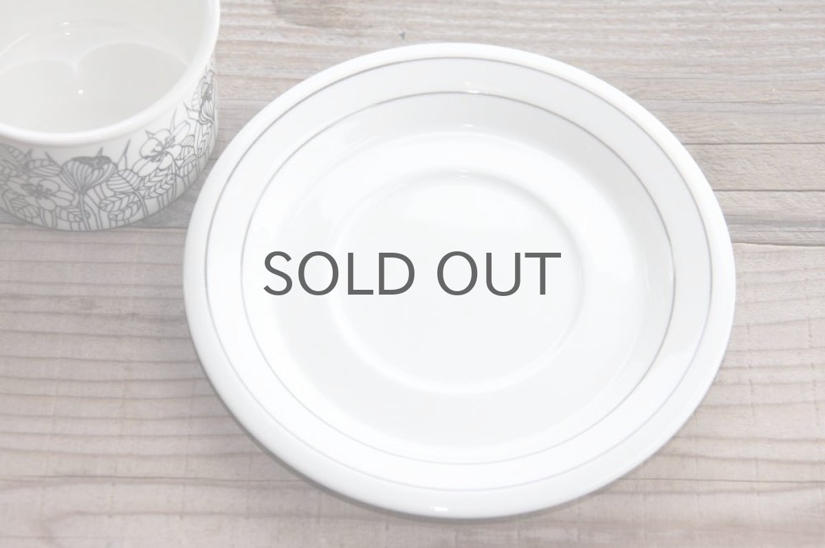 画像4: ARABIA アラビア Krokusクロッカス ティーカップ&ソーサー B&W 美品 (4)