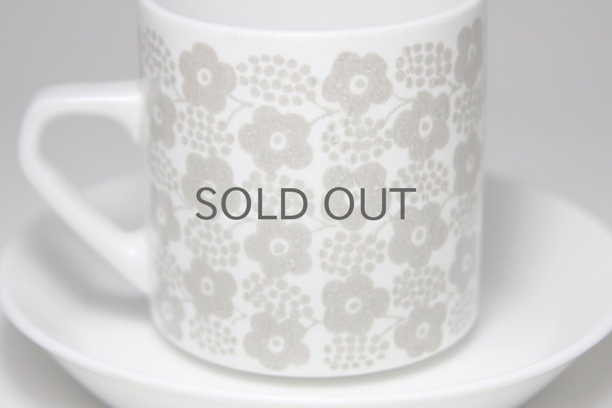 画像2: 北欧食器/ARABIA/アラビア/Rypale/グレー コーヒーカップ＆ソーサー No.２ (2)