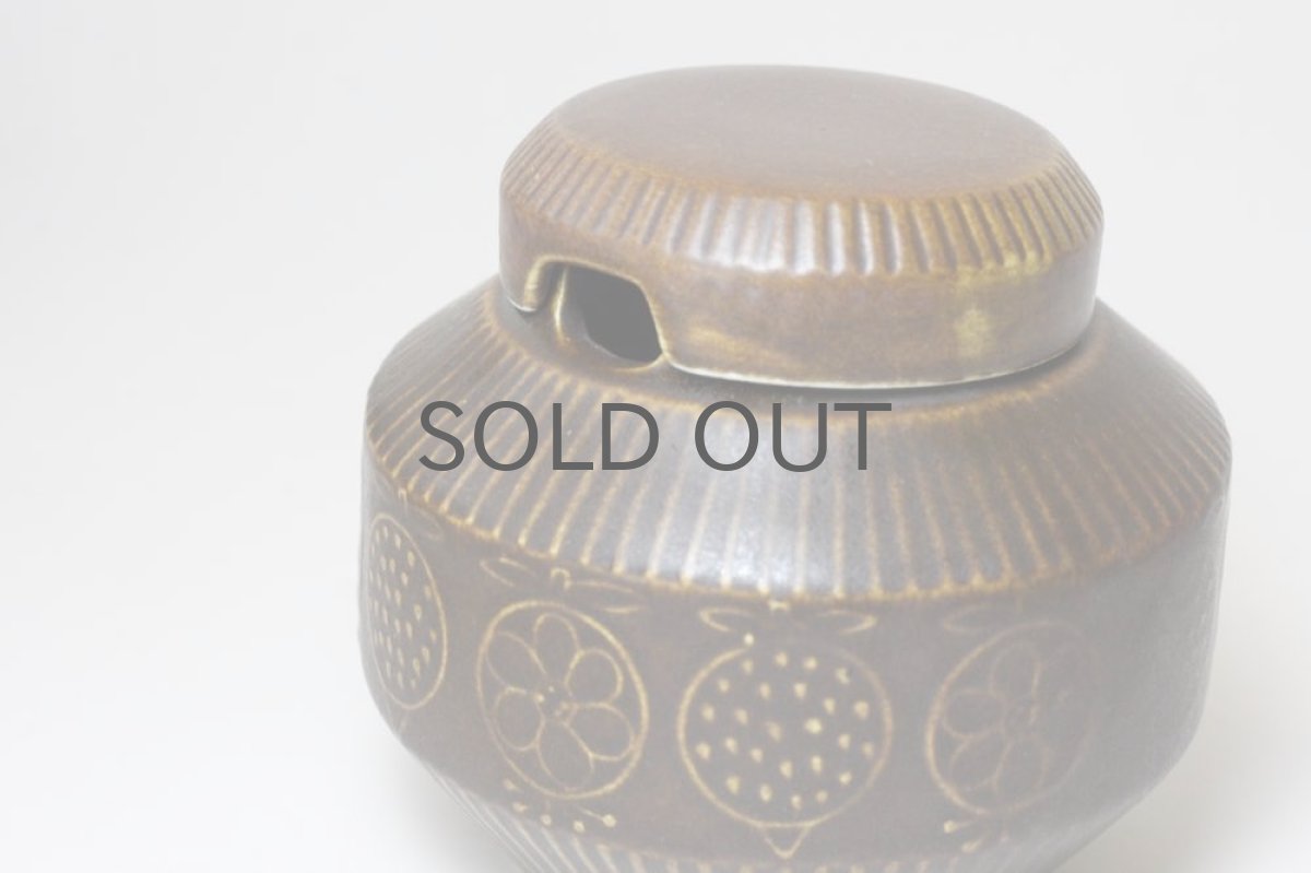 画像2: ARABIA/アラビア /フルーツ柄/ジャムポット/ブラウン (2)