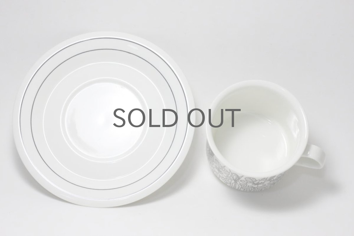 画像3: ARABIA/アラビア/Krokus/クロッカス/ティーカップ&ソーサー/B&W   (3)