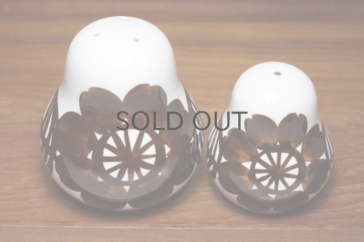 画像2: 北欧食器ヴィンテージ/ARABIA/アラビア Gunvor Olin-Gronqvist/ソルト&ペッパーシェイカー/ブラウン/S&M (2)