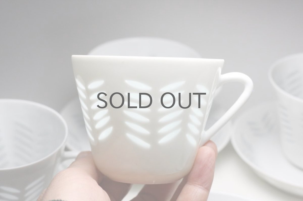 画像4: ARABIA/アラビア/Rice/ライス/ヘリンボーン柄/コーヒーカップ&ソーサー/美品 (4)