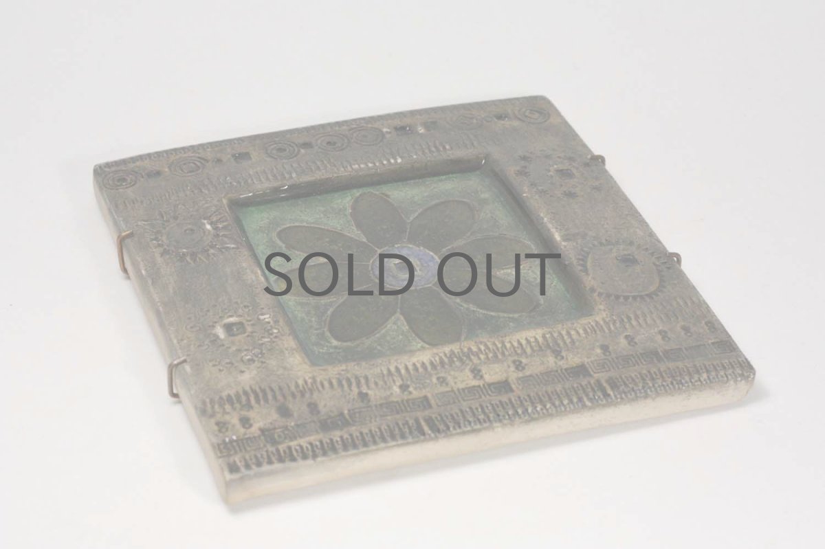 画像3: 北欧ビンテージ/北欧アート/Rut Bryk/ルート・ブリュック/アートオブジェクト/タイル/グリーンフラワー (3)