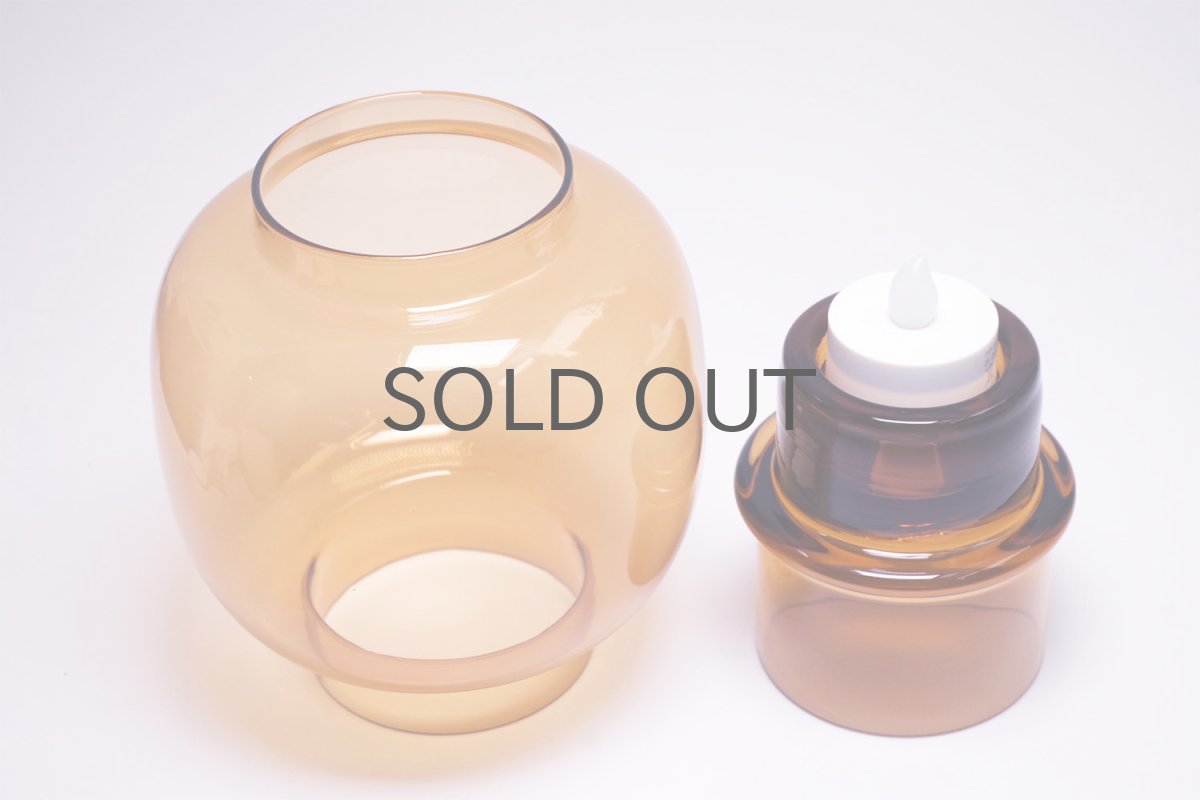 画像4: 北欧ビンテージガラス/NUUTAJARVI/Tuikku/ランタンキャンドルホルダー&キャンドルスタンド/ハニー (4)