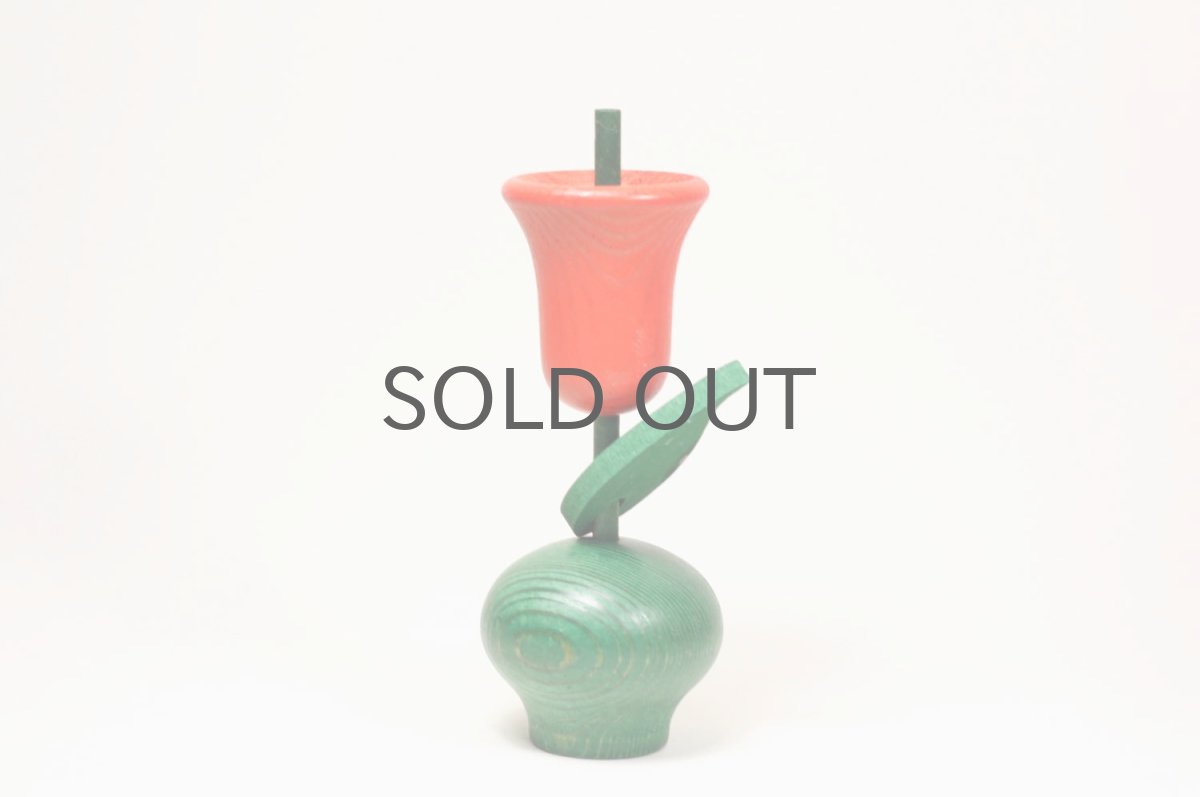 画像2: 北欧インテリアビンテージ雑貨/フィンランド製/aarikka/アーリッカ/木製オブジェ/チューリップ (2)