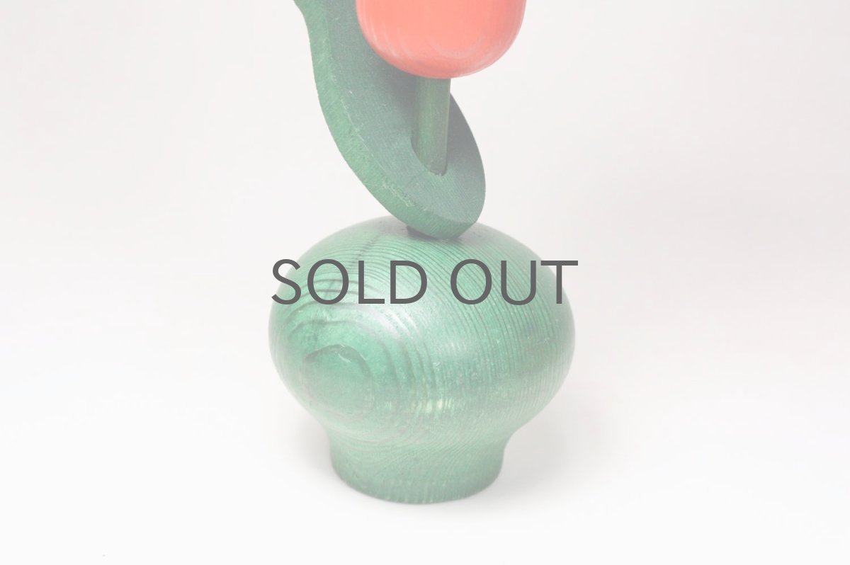 画像4: 北欧インテリアビンテージ雑貨/フィンランド製/aarikka/アーリッカ/木製オブジェ/チューリップ (4)