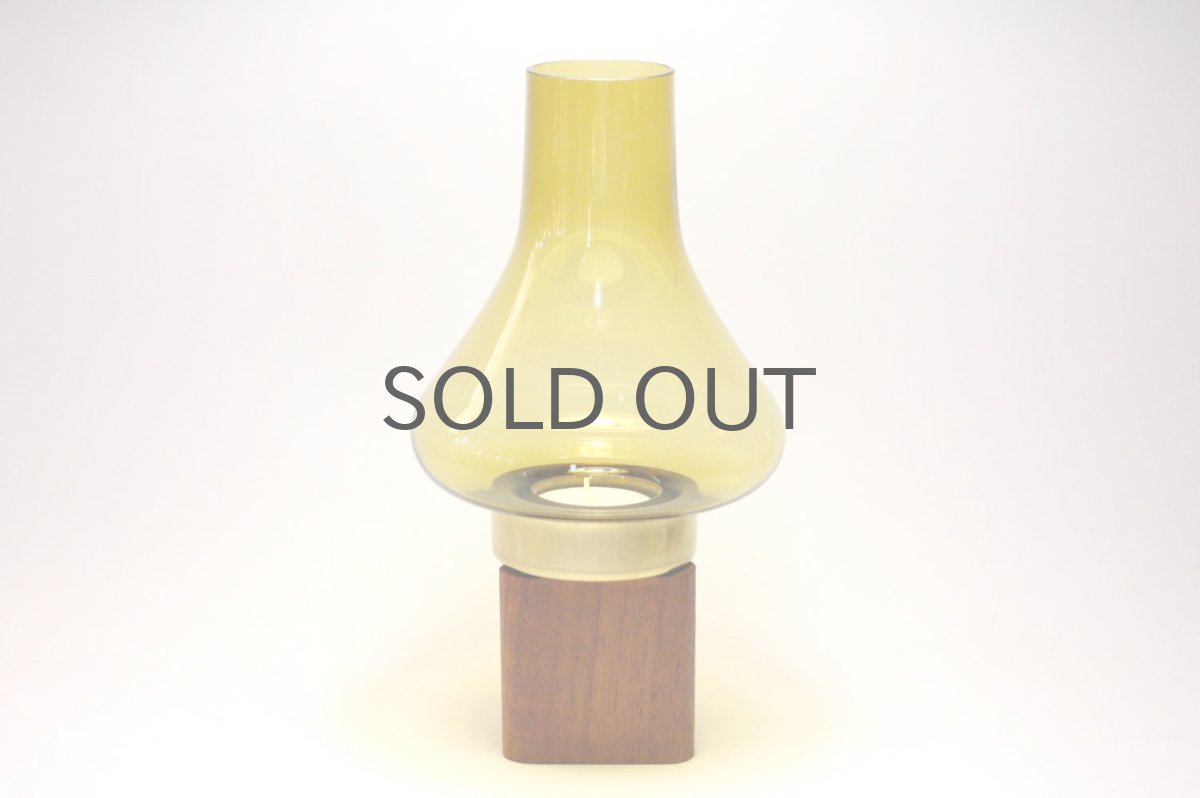 画像2: 北欧ビンテージガラス/スウェーデン/キャンドルホルダー&キャンドルスタンド/マスタード (2)