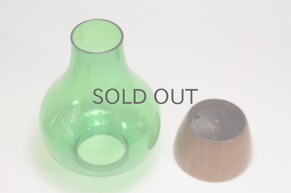 画像5: 北欧ビンテージガラス/スウェーデン/キャンドルホルダー&キャンドルスタンド/グリーン (5)