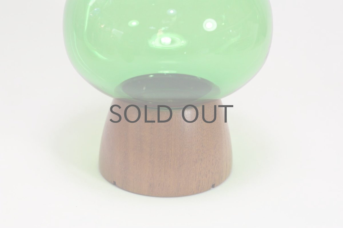 画像2: 北欧ビンテージガラス/スウェーデン/キャンドルホルダー&キャンドルスタンド/グリーン (2)