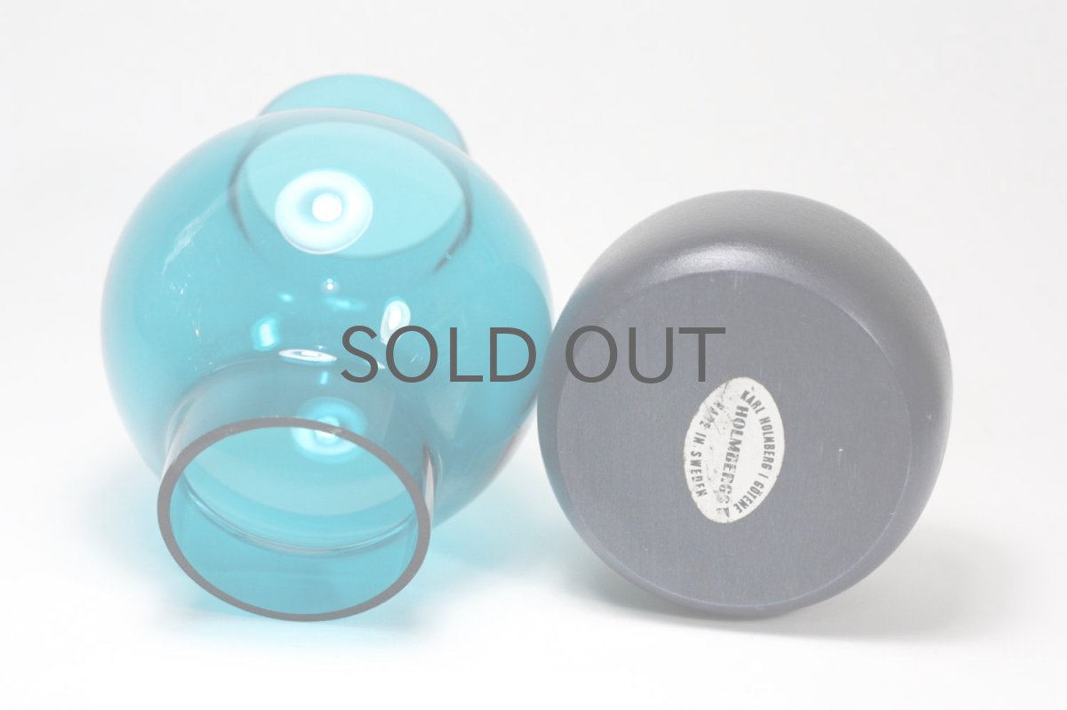 画像6: 北欧ビンテージガラス/スウェーデン/KARL HOLMBERG/キャンドルホルダー&キャンドルスタンド/ブルー (6)