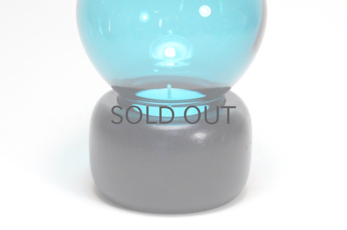 画像2: 北欧ビンテージガラス/スウェーデン/KARL HOLMBERG/キャンドルホルダー&キャンドルスタンド/ブルー (2)