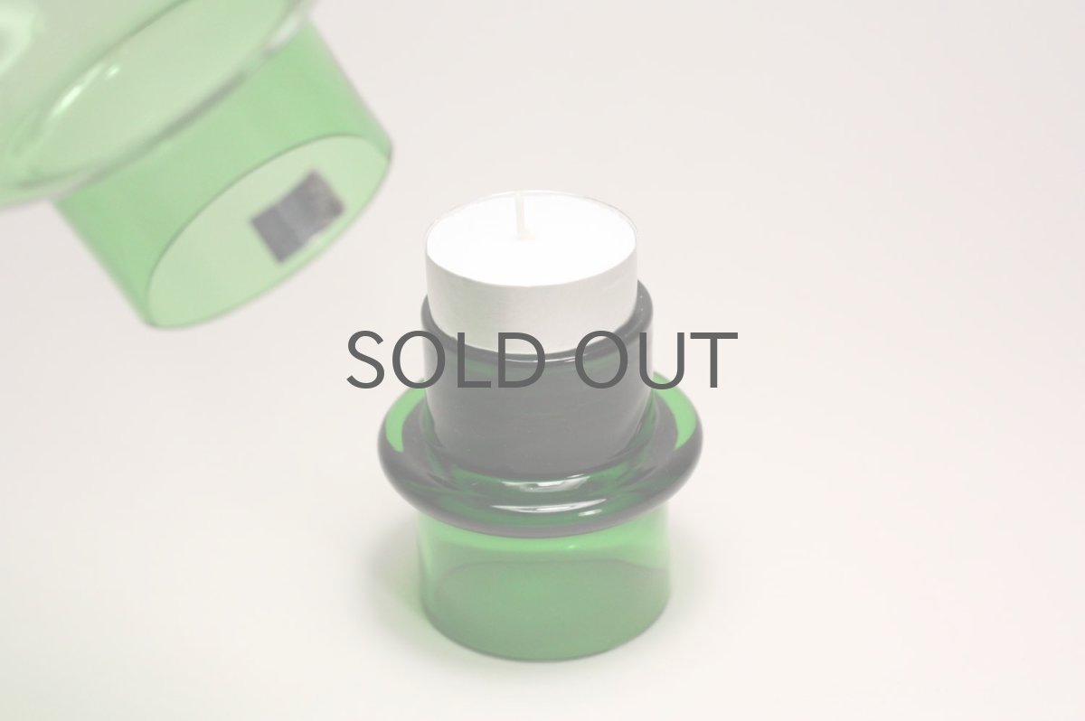 画像5: 北欧ビンテージガラス/ARABIA/キャンドルホルダー&キャンドルスタンド/グリーン (5)