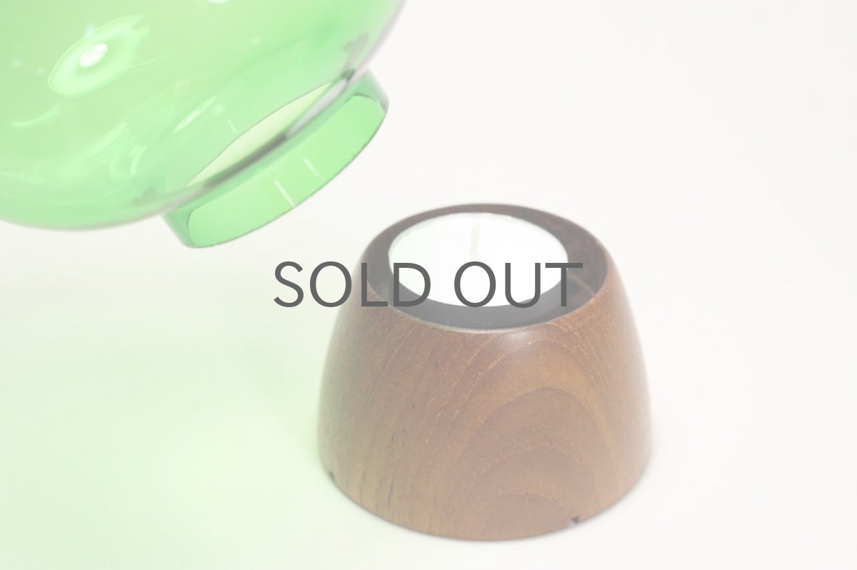 画像4: 北欧ビンテージガラス/スウェーデン/キャンドルホルダー&キャンドルスタンド/グリーン (4)