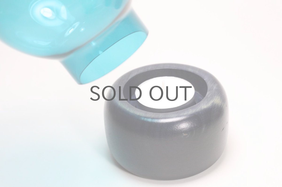 画像4: 北欧ビンテージガラス/スウェーデン/KARL HOLMBERG/キャンドルホルダー&キャンドルスタンド/ブルー (4)