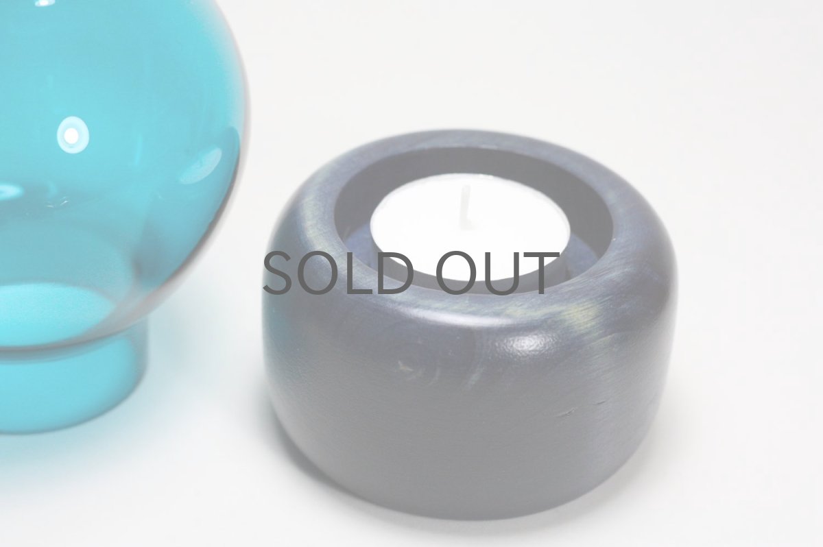 画像3: 北欧ビンテージガラス/スウェーデン/KARL HOLMBERG/キャンドルホルダー&キャンドルスタンド/ブルー (3)