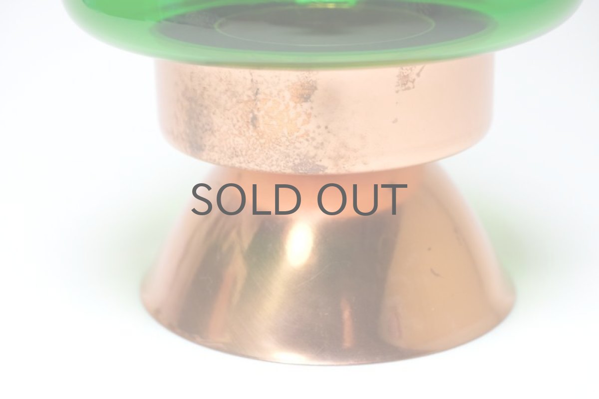 画像4: 北欧ビンテージガラス/スウェーデン/キャンドルホルダー&キャンドルスタンド/ランタン/カッパー×グリーン (4)