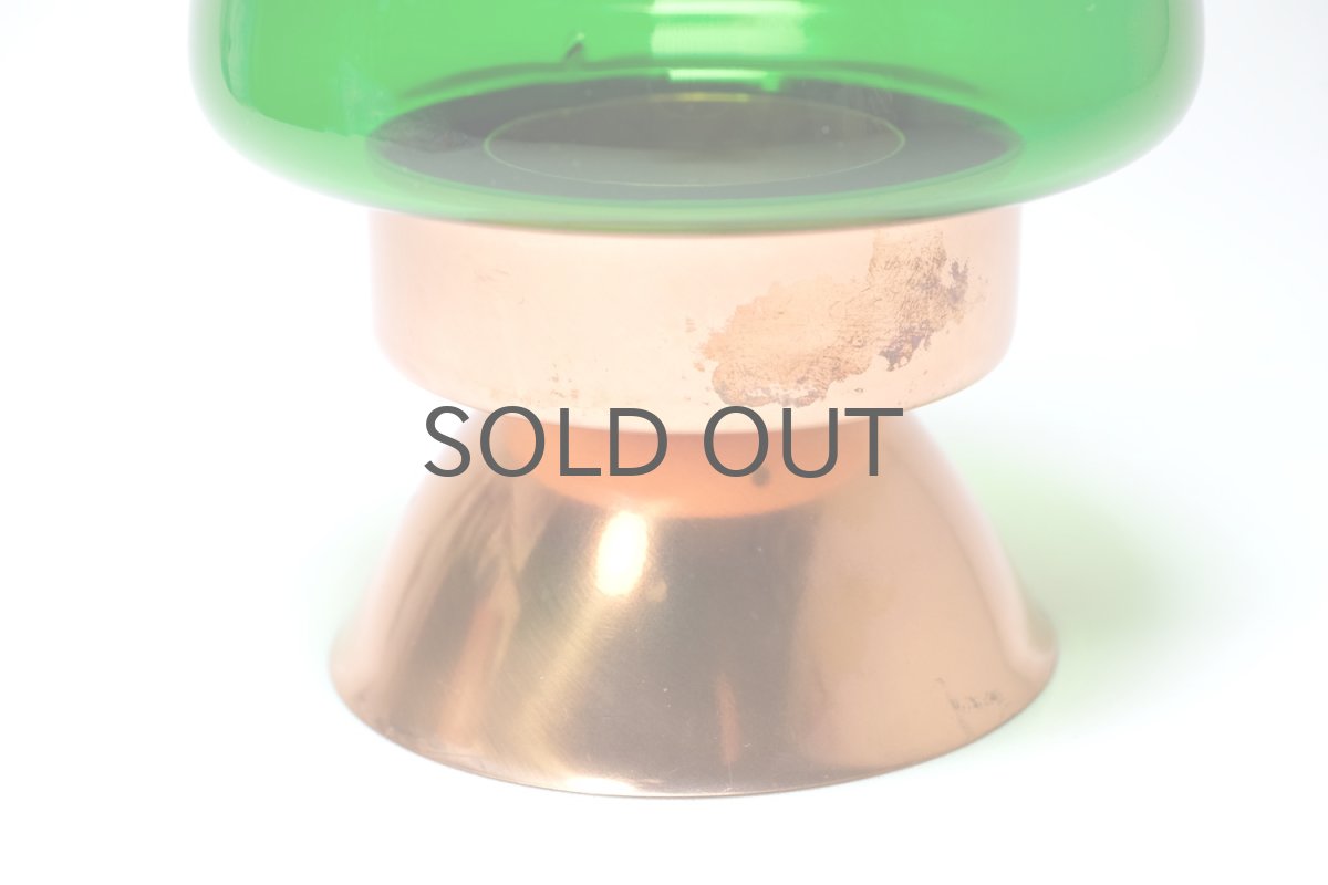 画像5: 北欧ビンテージガラス/スウェーデン/キャンドルホルダー&キャンドルスタンド/ランタン/カッパー×グリーン (5)