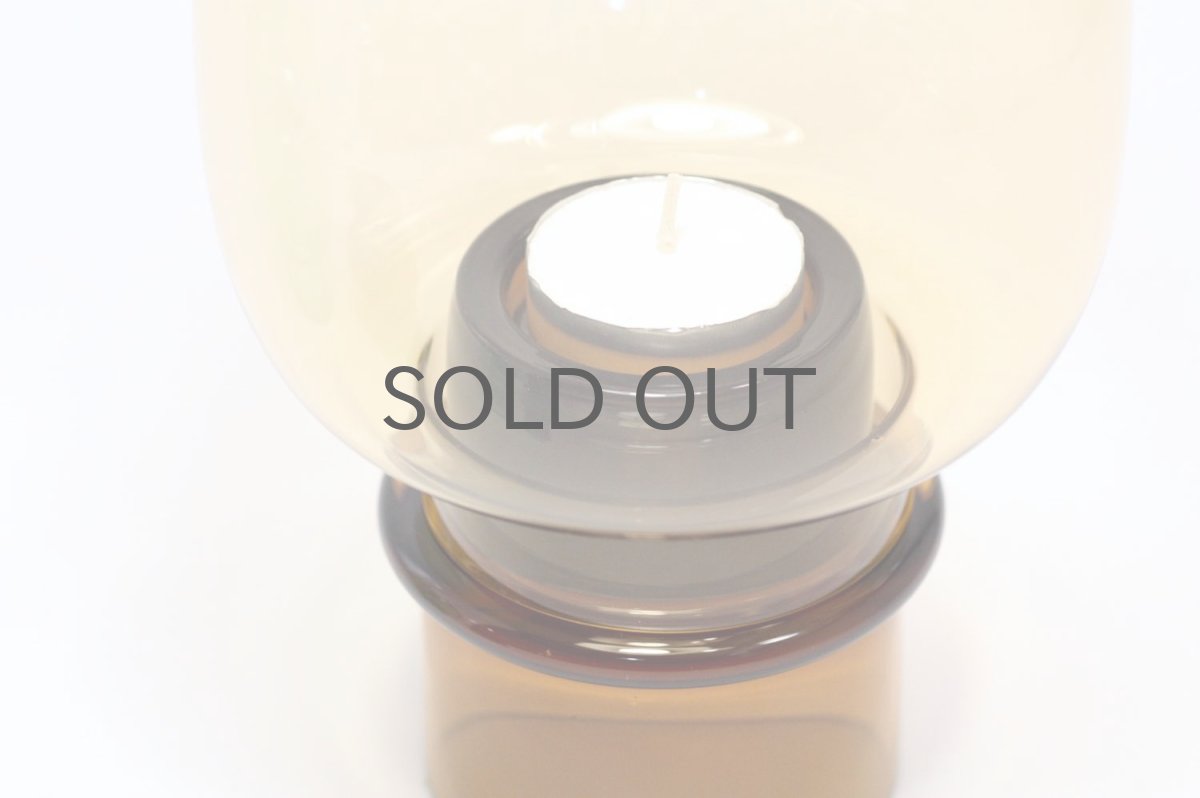 画像2: 北欧ビンテージガラス/NUUTAJARVI/Tuikku/キャンドルホルダー＆キャンドルスタンド/ハニー (2)