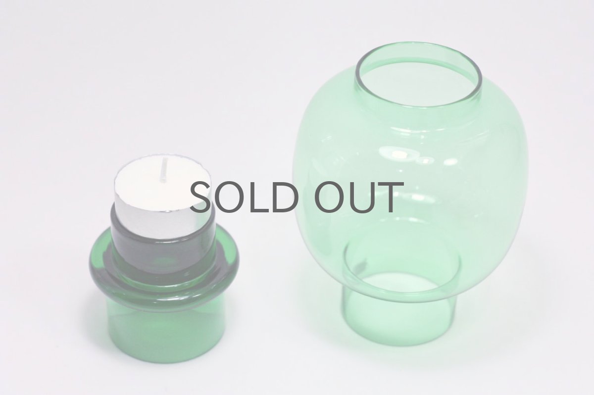 画像3: 北欧ビンテージガラス/NUUTAJARVI/Tuikku/キャンドルホルダー＆キャンドルスタンド/グリーン (3)