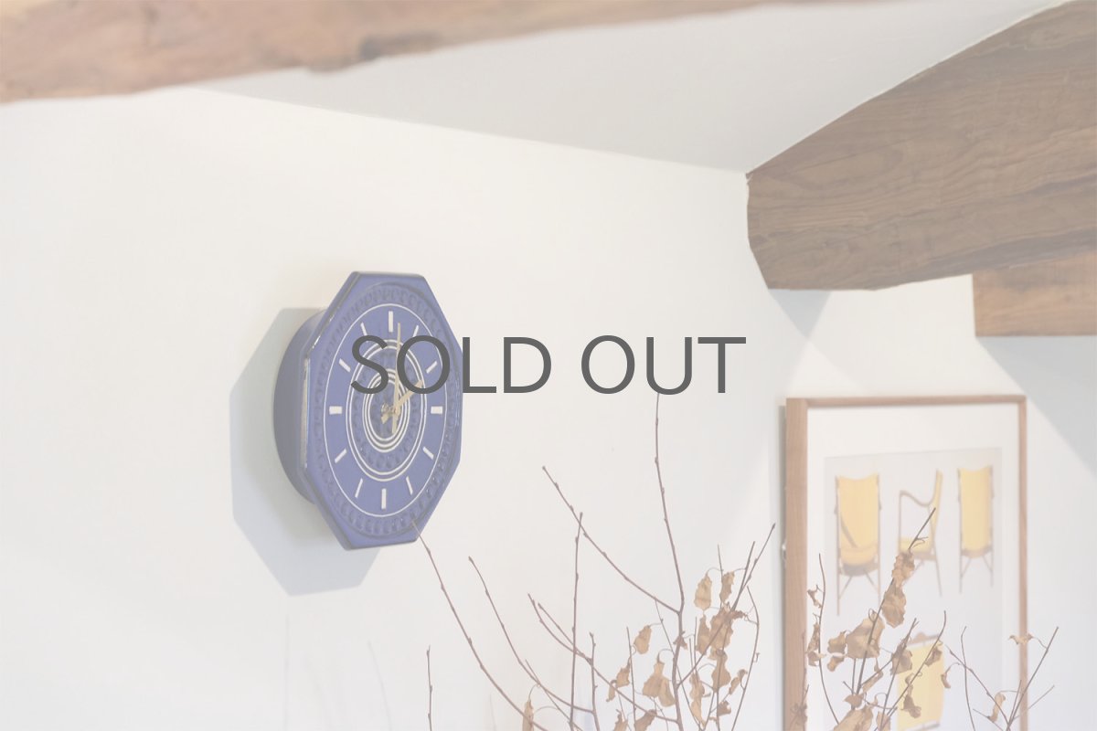 画像6: ビンテージ時計/Gustavsberg/グスタフスベリ/スタジオ制作壁掛け時計/ブルー/新品クロックムーブメント使用  (6)