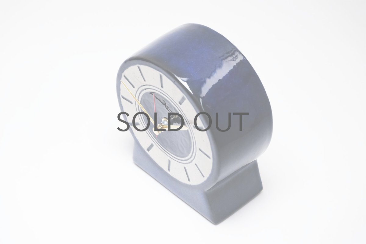 画像4: Gustavsberg/グスタフスベリ/スタジオ製/置き時計/ネイビー/新品クロックムーブメント使用 (4)