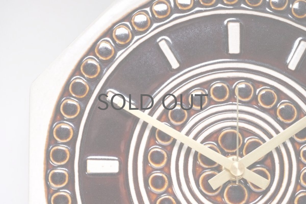 画像2: Gustavsberg/グスタフスベリ/スタジオ制作壁掛け時計/ブラウン/新品クロックムーブメント使用  (2)