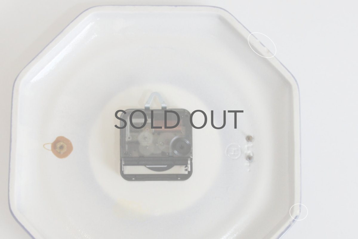 画像4: ヴィンテージ陶製　壁掛け時計　Junghans製 ドイツ ペールパープル　新品クロックムーブメント使用 (4)