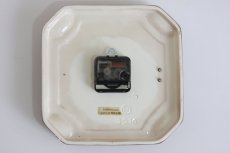 画像4: ヴィンテージ陶製　壁掛け時計　Junghans製 ドイツ レンガ×オレンジ　新品クロックムーブメント使用 (4)