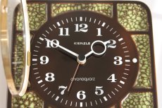 画像3: ヴィンテージ陶製　壁掛け時計　KIENZLE製 ドイツ ブラウン×グリーン　新品クロックムーブメント使用 (3)