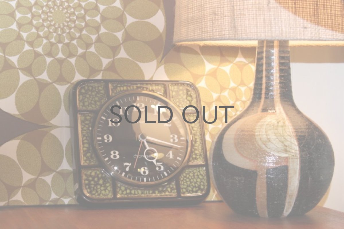 画像5: ヴィンテージ陶製 壁掛け時計 KIENZLE製 ドイツ ブラウン×グリーン 新品クロックムーブメント使用 (5)