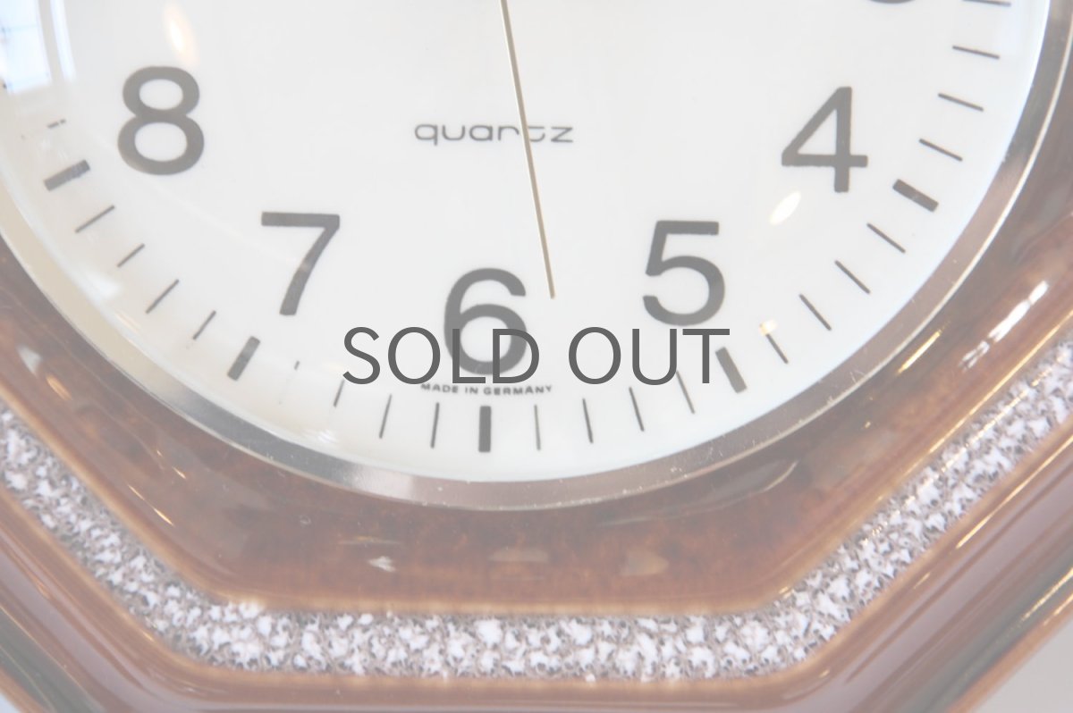 画像3: ビンテージ陶製壁掛け時計/Junghans製/ユンハンス/ドイツ/ブラウン (3)