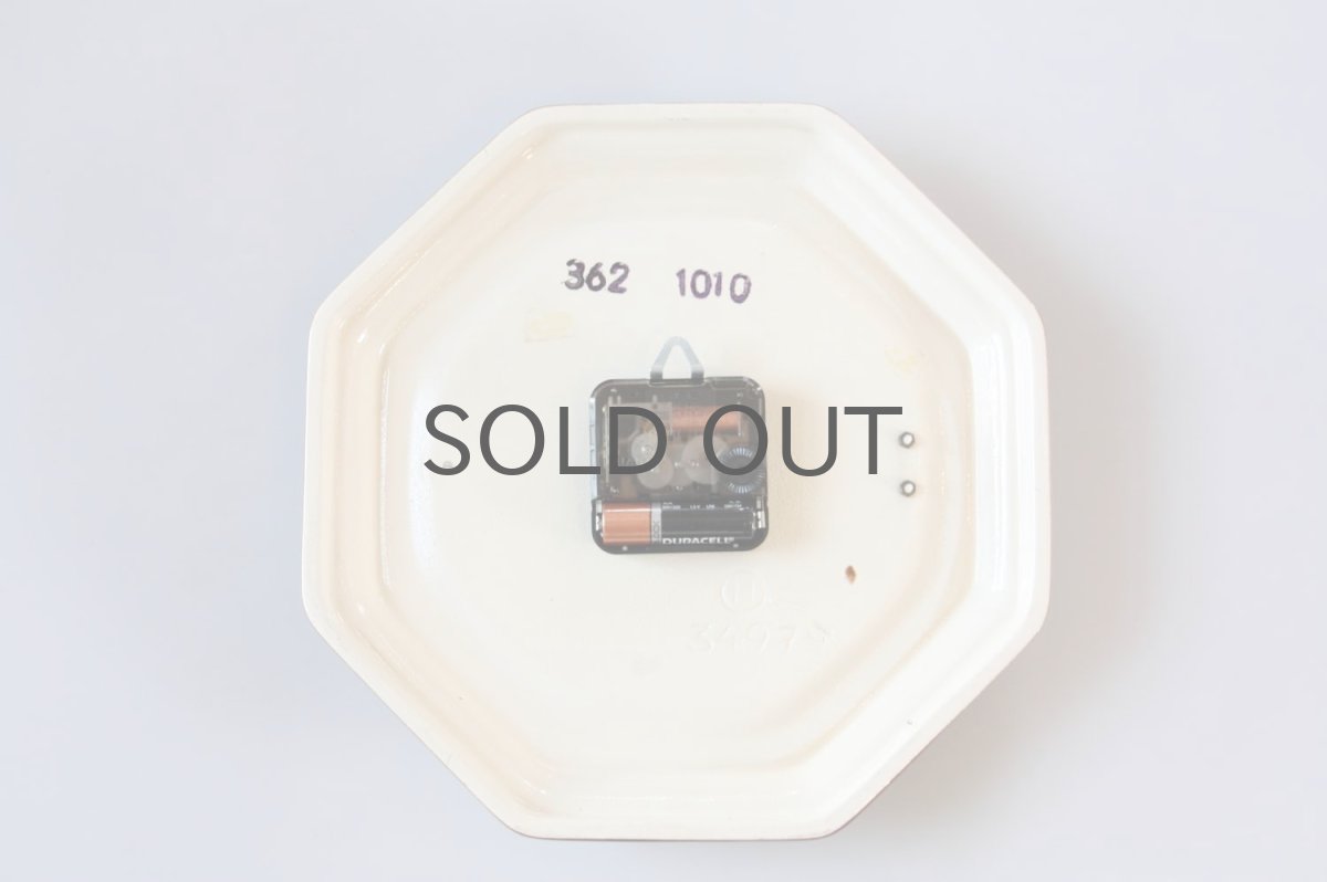 画像6: ビンテージ陶製壁掛け時計/Junghans製/ユンハンス/ドイツ/ブラウン (6)