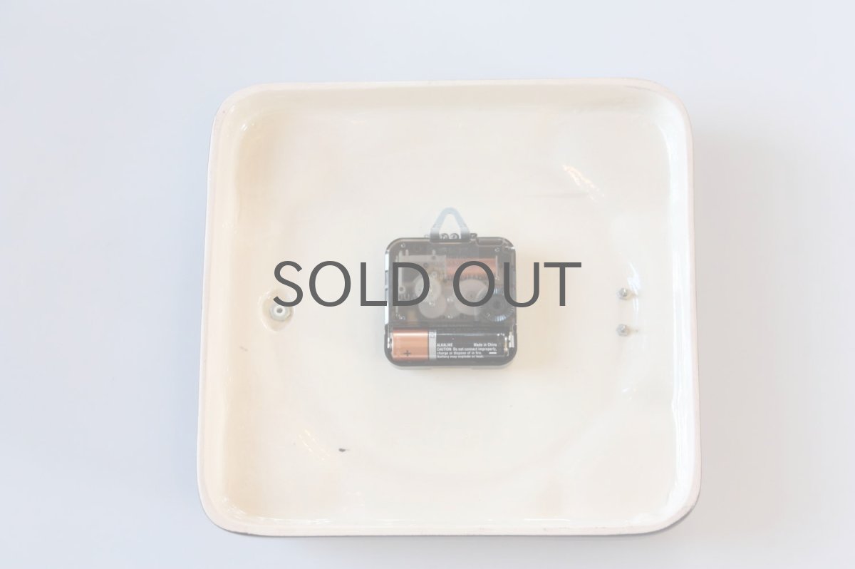 画像6: ビンテージ陶製壁掛け時計/BADUF製/ドイツ/オレンジ (6)