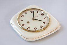 画像3: ビンテージ陶製壁掛け時計/Diehl製/ドイツ/アイボリー (3)