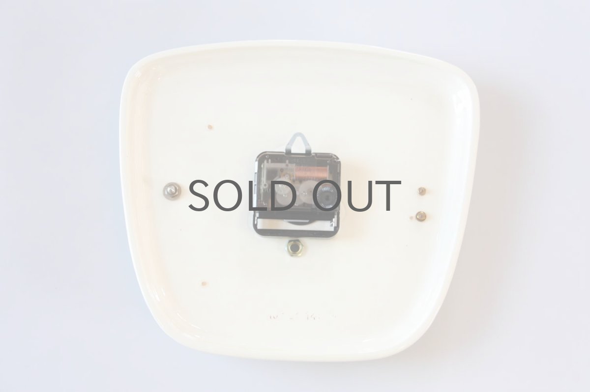 画像6: ビンテージ陶製壁掛け時計/Diehl製/ドイツ/アイボリー (6)