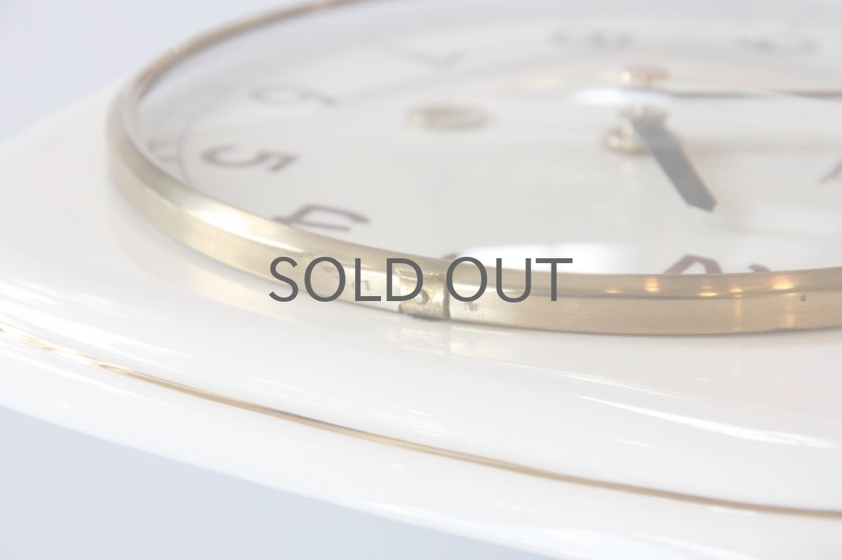 画像5: ビンテージ陶製壁掛け時計/Diehl製/ドイツ/アイボリー (5)