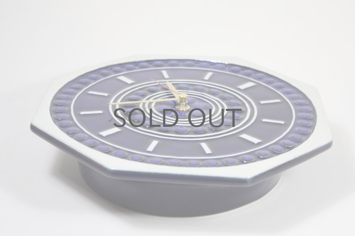 画像3: ビンテージ時計/Gustavsberg/グスタフスベリ/スタジオ制作壁掛け時計/ネイビー/新品クロックムーブメント使用  (3)