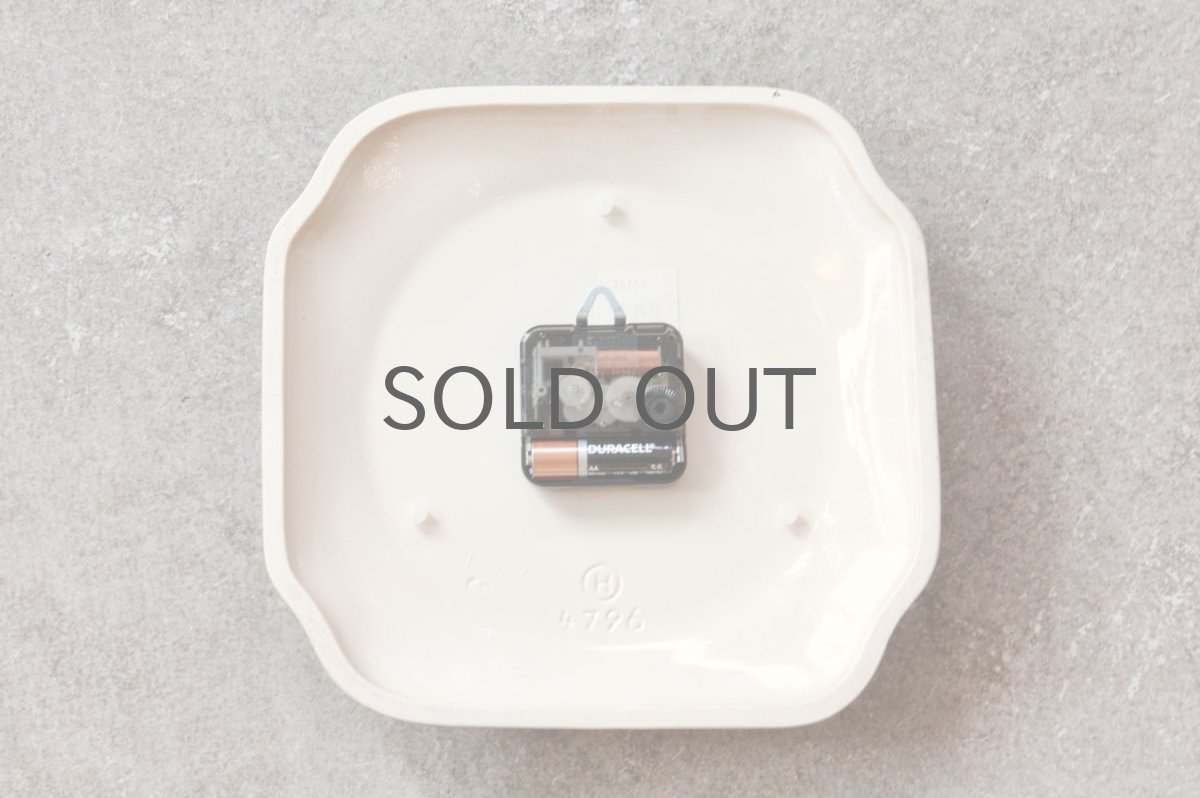 画像6: ビンテージ陶製壁掛け時計/Lectra/ドイツ/ベージュ (6)