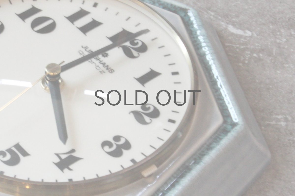 画像5: ビンテージ陶製壁掛け時計/Junghans/ドイツ/ペールグリーン (5)