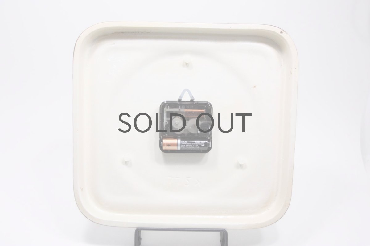 画像5: ビンテージ陶製壁掛け時計/lohmonn製/ドイツ/ブラウン&イエロー/新しいムーブメント交換済み (5)