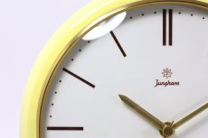 画像2: ビンテージ陶製壁掛け時計/Junghans/ドイツ/ペールイエロー (2)
