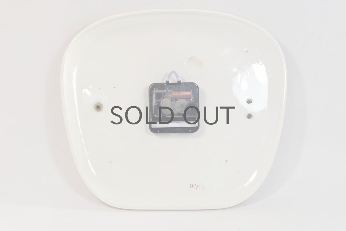 画像4: ビンテージ陶製壁掛け時計/Maushe/ドイツ/アイボリー (4)