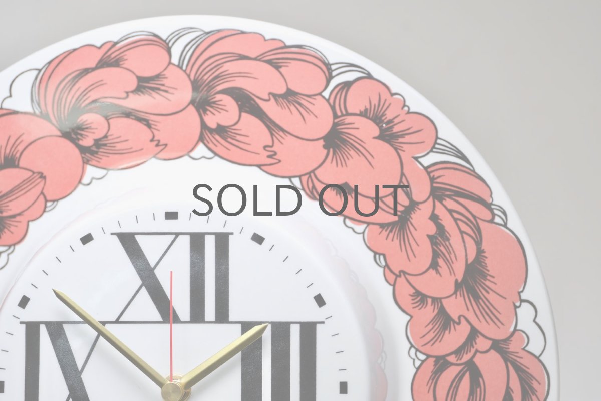 画像2: Rorstrand/ロールストランド/壁掛け時計/Amorina/アモリナ/レッドフラワー (2)