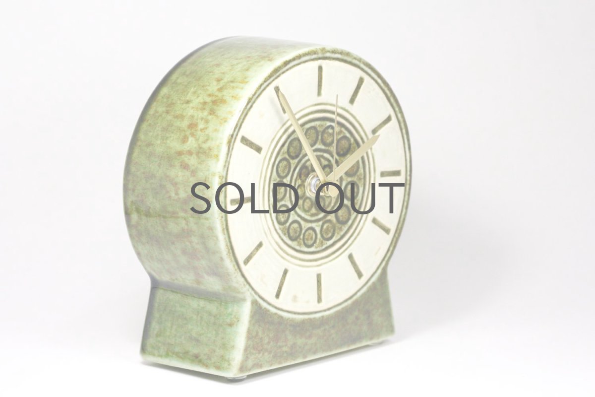 画像3: Gustavsberg/グスタフスベリ/ビンテージ時計/スタジオ製/置き時計/ペールグリーン/新品ムーブメント使用/超レア  (3)