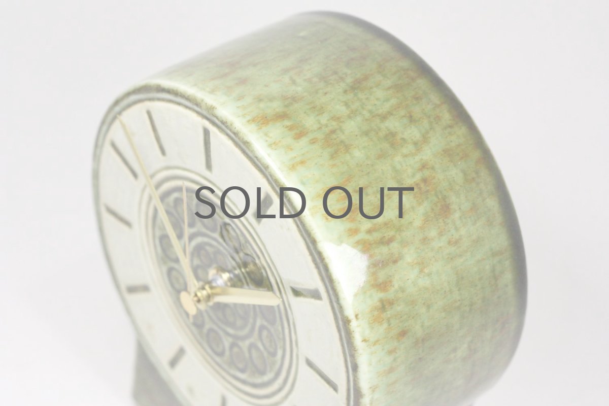 画像7: Gustavsberg/グスタフスベリ/ビンテージ時計/スタジオ製/置き時計/ペールグリーン/新品ムーブメント使用/超レア  (7)